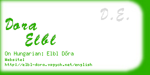 dora elbl business card